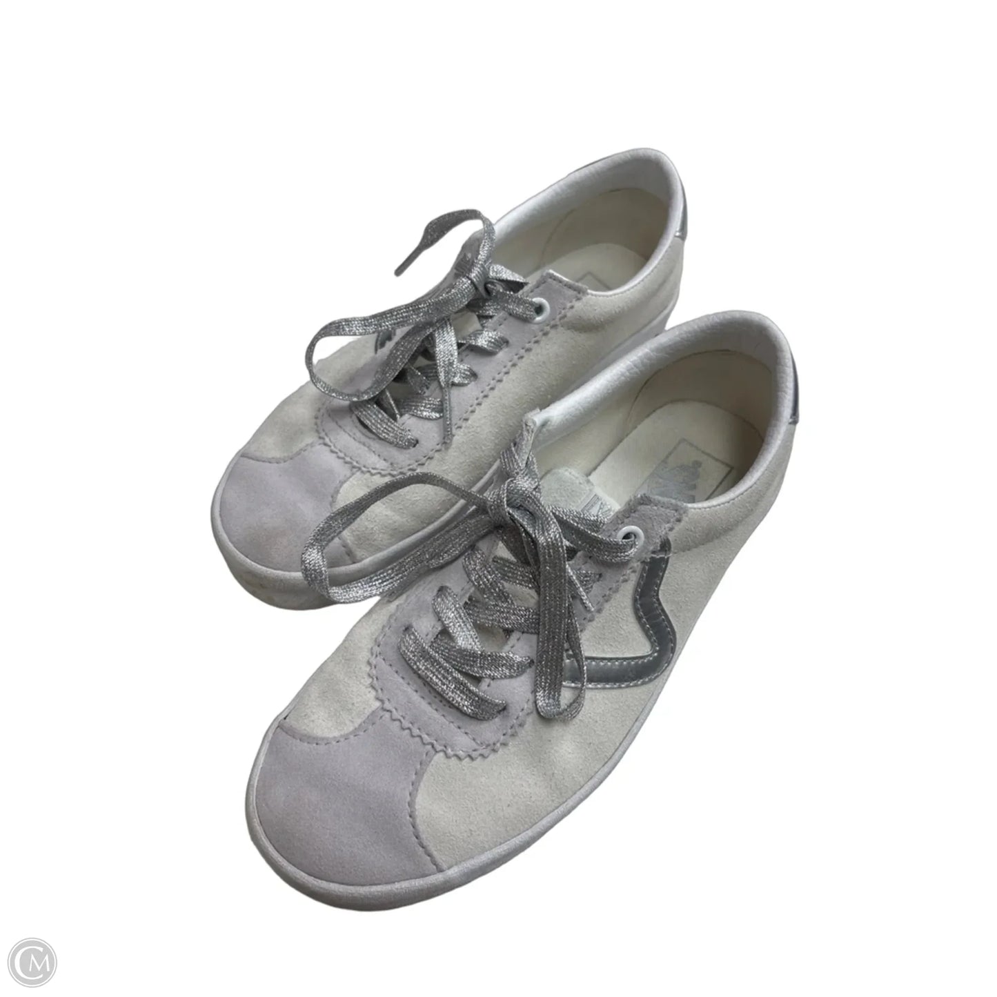 Shoes Athletic By Vans In Silver, Size: 6.5