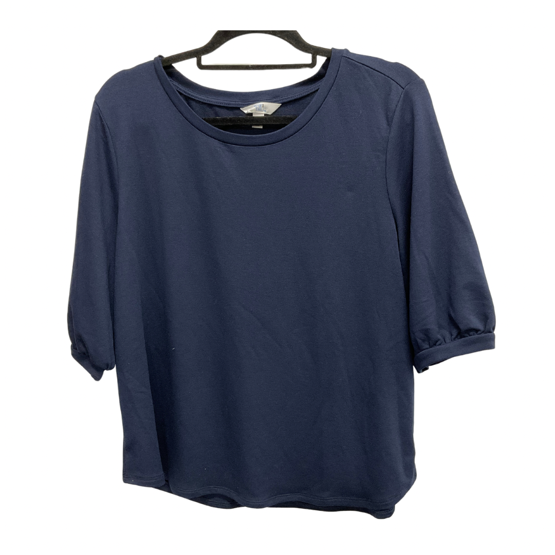 Top Short Sleeve Basic By Time And Tru In Navy, Size: L