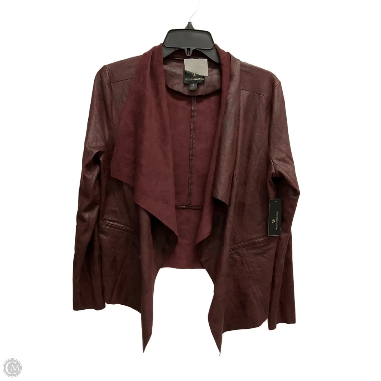 Jacket Shirt By Worthington In Maroon, Size: S