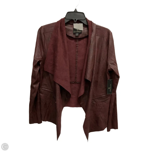 Jacket Shirt By Worthington In Maroon, Size: S