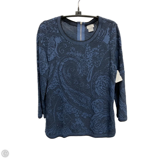 Sweater By Chicos In Blue, Size: Xs