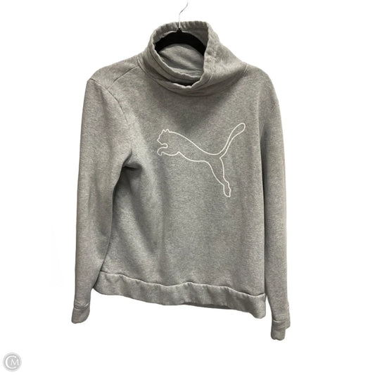 Sweatshirt Crewneck By Puma In Grey, Size: L