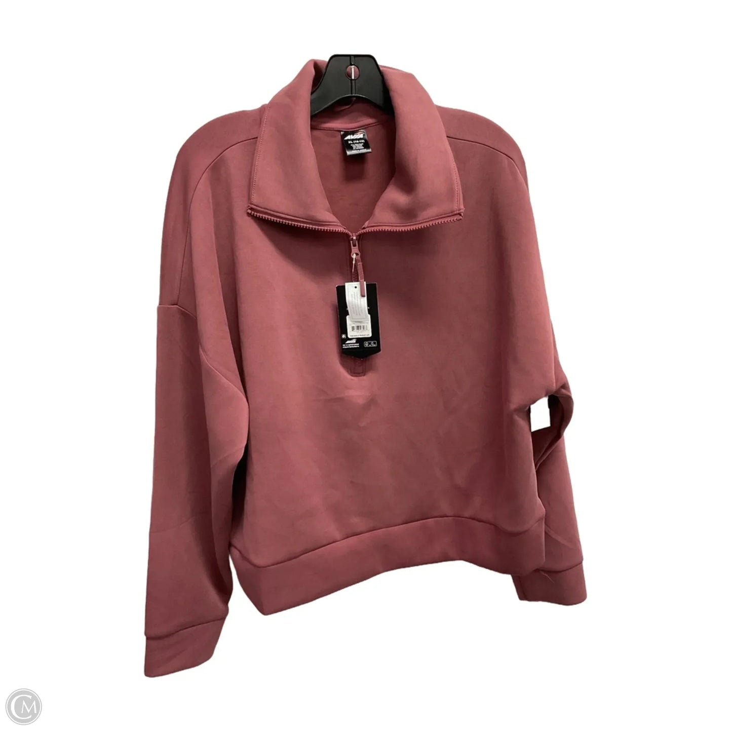 Athletic Top Long Sleeve Collar By Avia In Mauve, Size: Xl