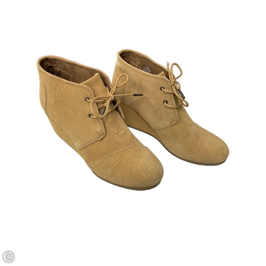 Boots Ankle Heels By Toms In Tan, Size: 11
