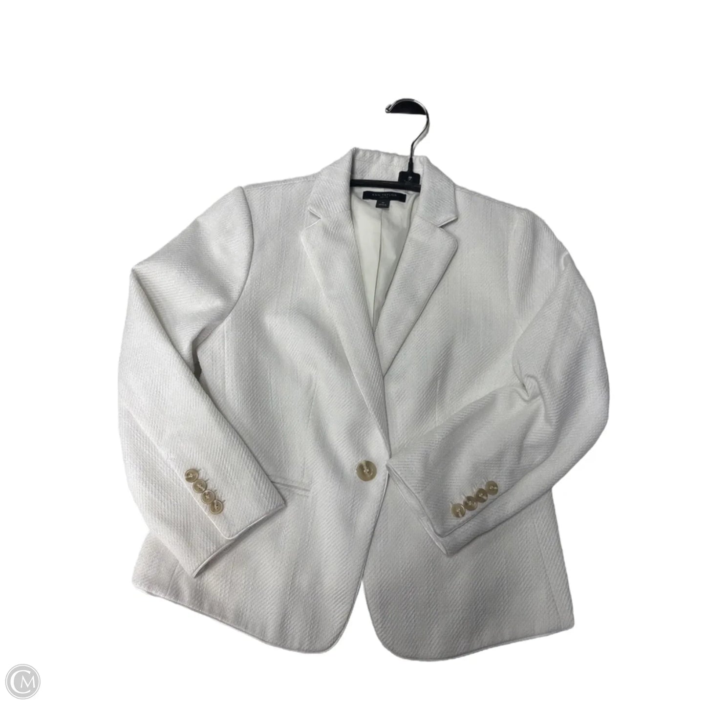 Blazer By Ann Taylor In White, Size: 4p