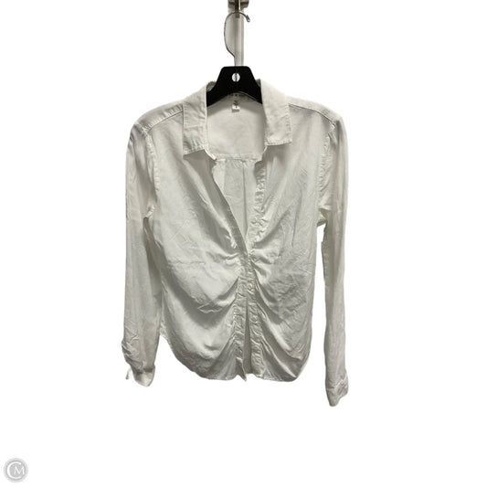 Blouse Long Sleeve By Cloth & Stone In White, Size: S