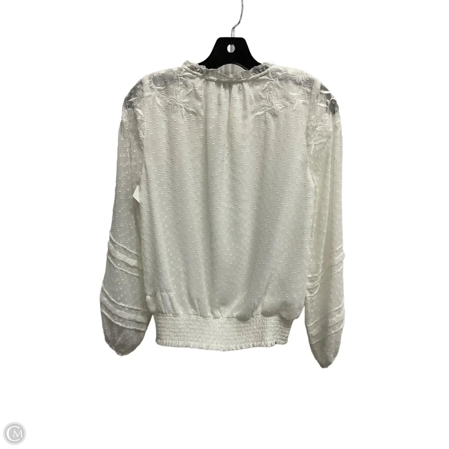 Blouse 3/4 Sleeve By White House Black Market In White, Size: Xs