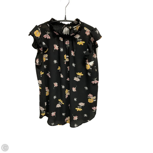 Top Short Sleeve By Loft In Floral Print, Size: Xs