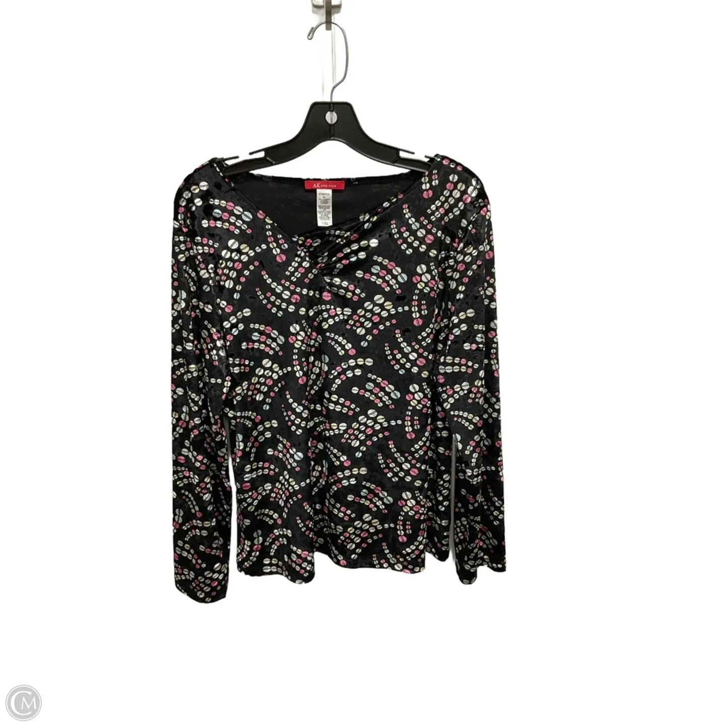 Top Long Sleeve By Anne Klein In Black, Size: Xl