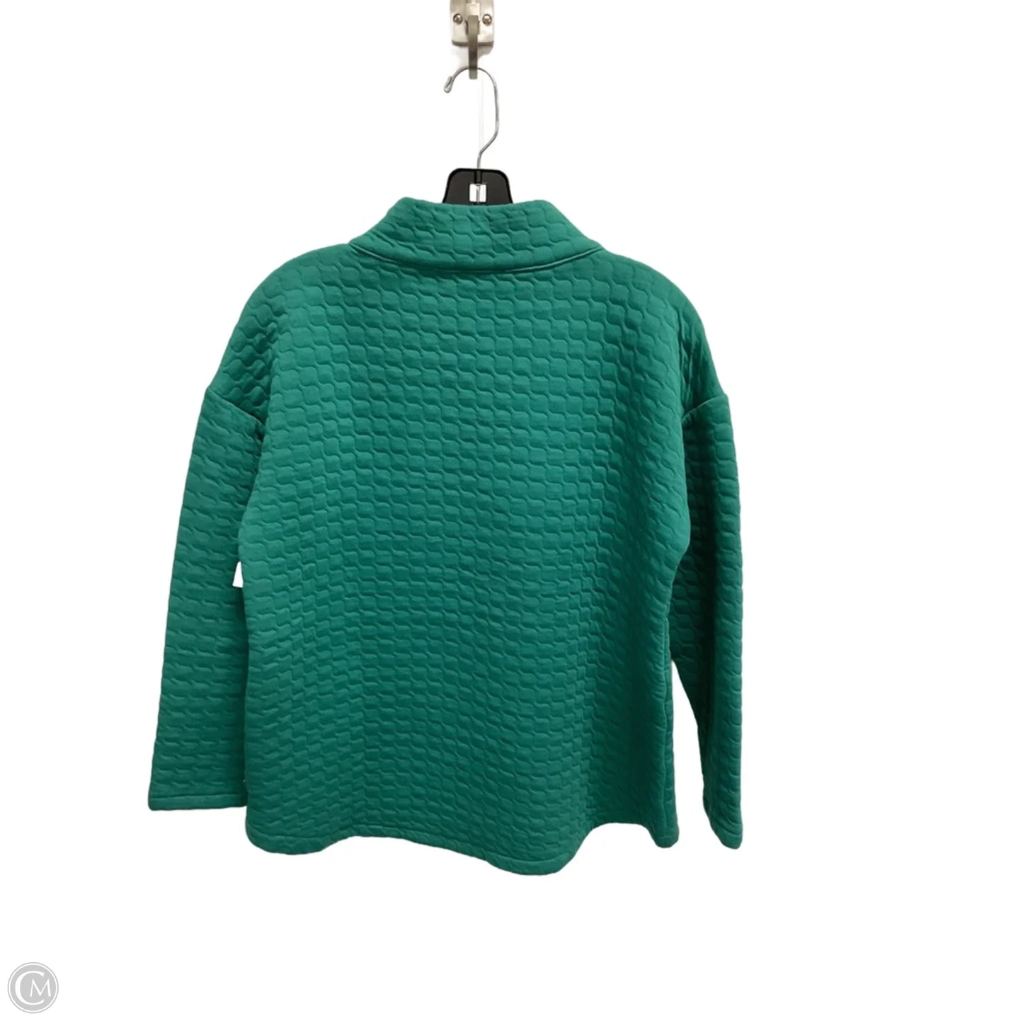 Sweatshirt Collar By Talbots In Aqua, Size: Mp