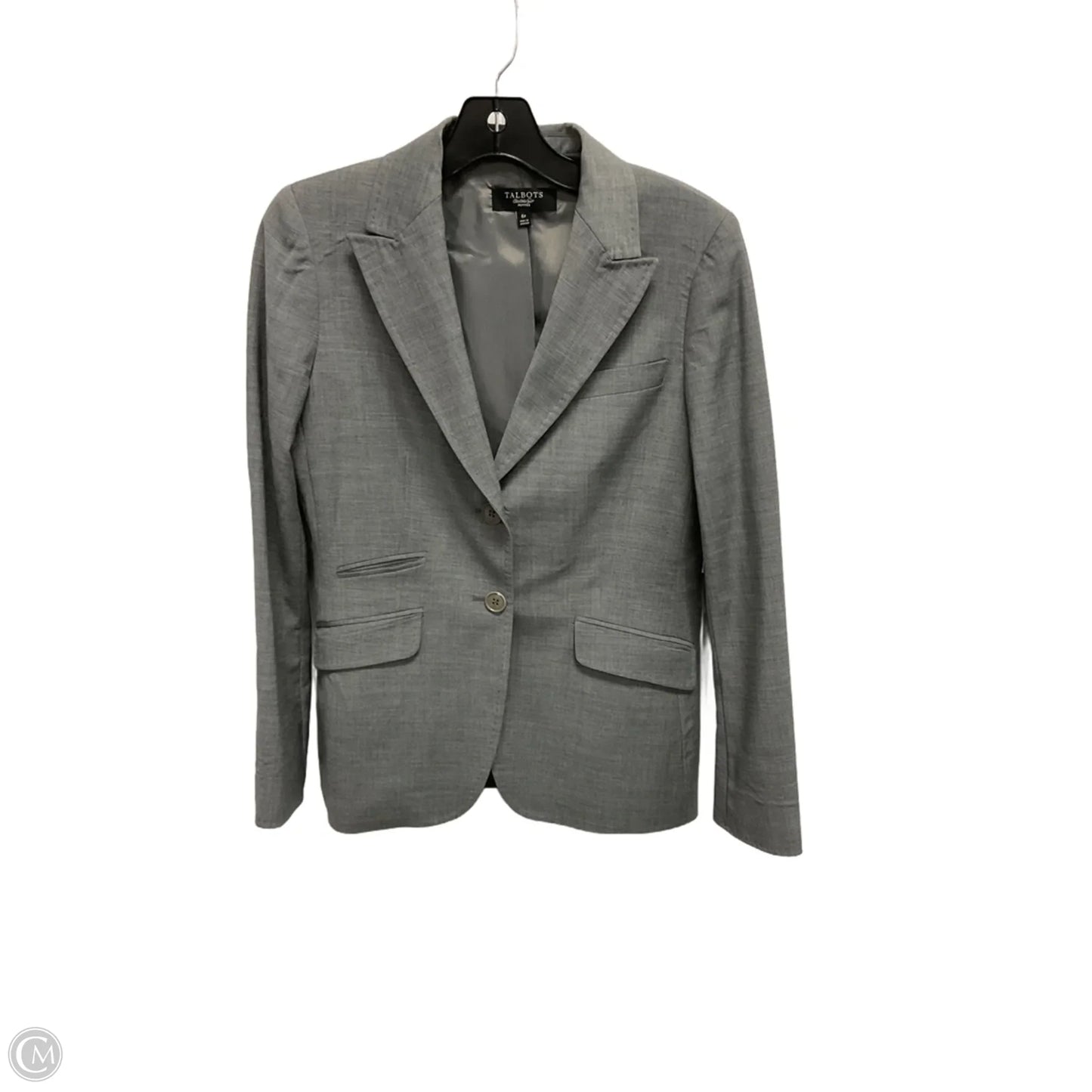 Blazer By Talbots In Grey, Size: 6p