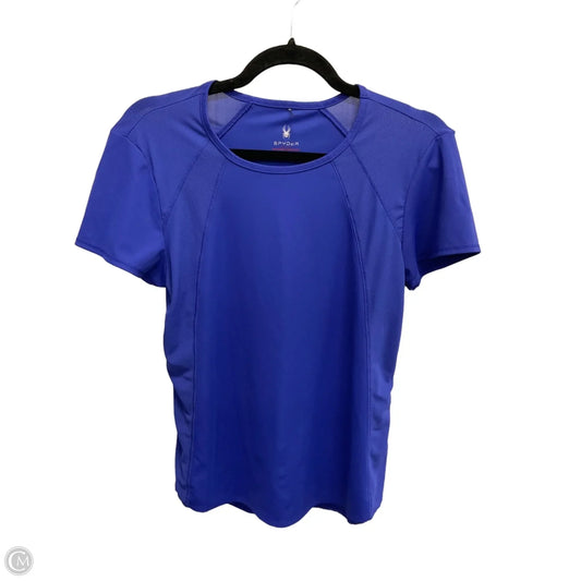 Athletic Top Short Sleeve By Spyder In Purple, Size: M