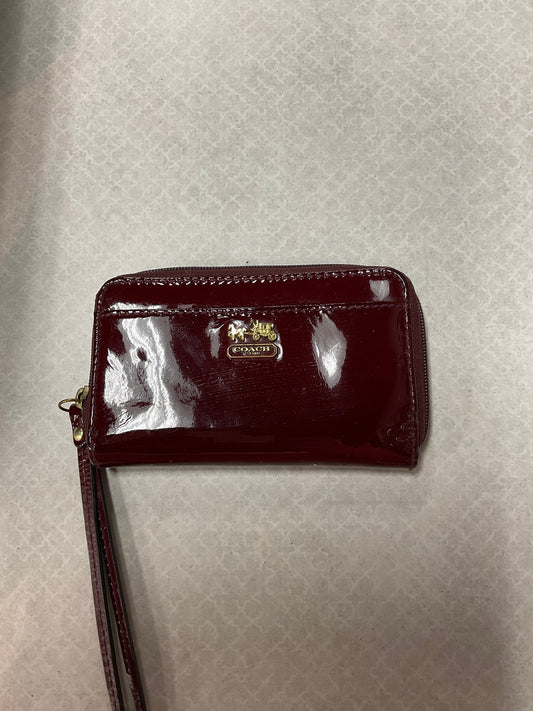 Wallet Leather By Coach, Size: Small