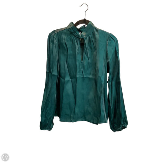 Blouse Long Sleeve By Nine West In Teal, Size: M