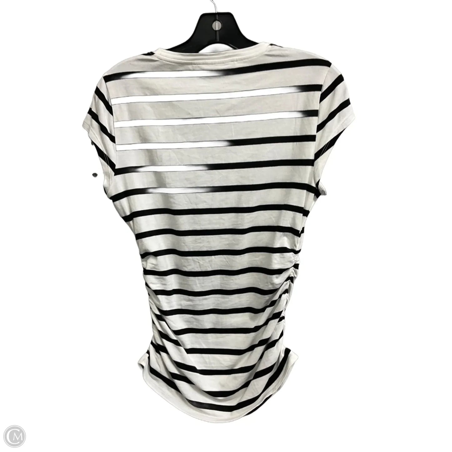Top Short Sleeve Basic By White House Black Market In Striped Pattern, Size: Xs