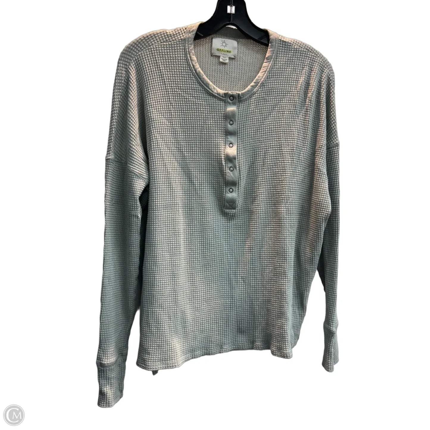 Top Long Sleeve By Aerie In Green, Size: M