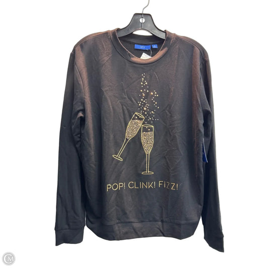 Top Long Sleeve By Apt 9 In Black, Size: M