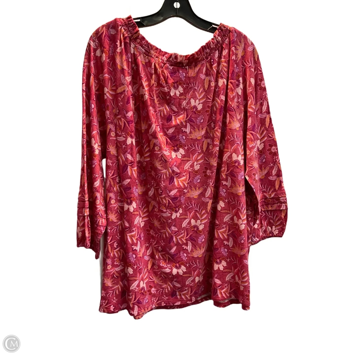 Blouse 3/4 Sleeve By J. Jill In Pink, Size: 2x