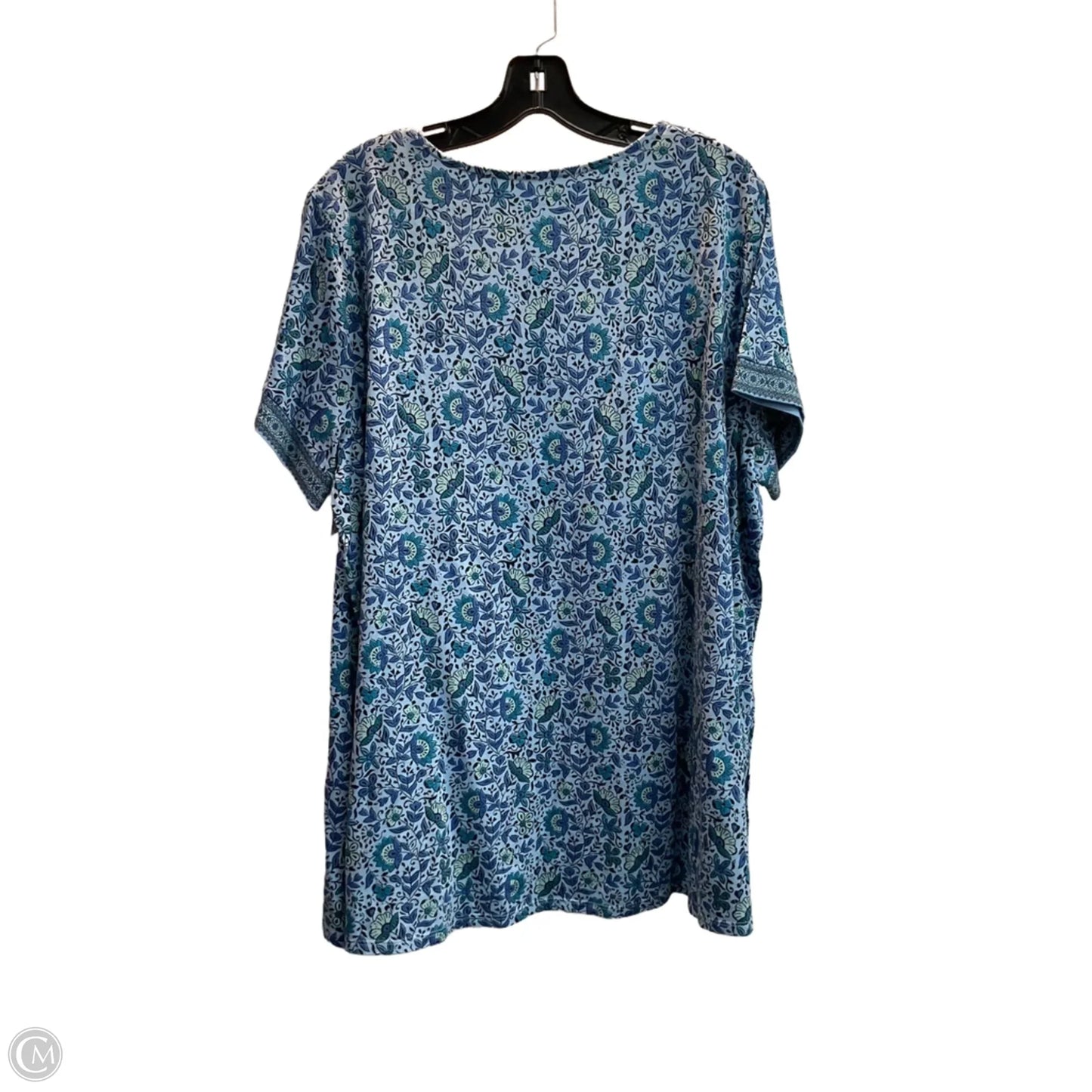 Top Short Sleeve Basic By Pure Jill In Blue, Size: 2x