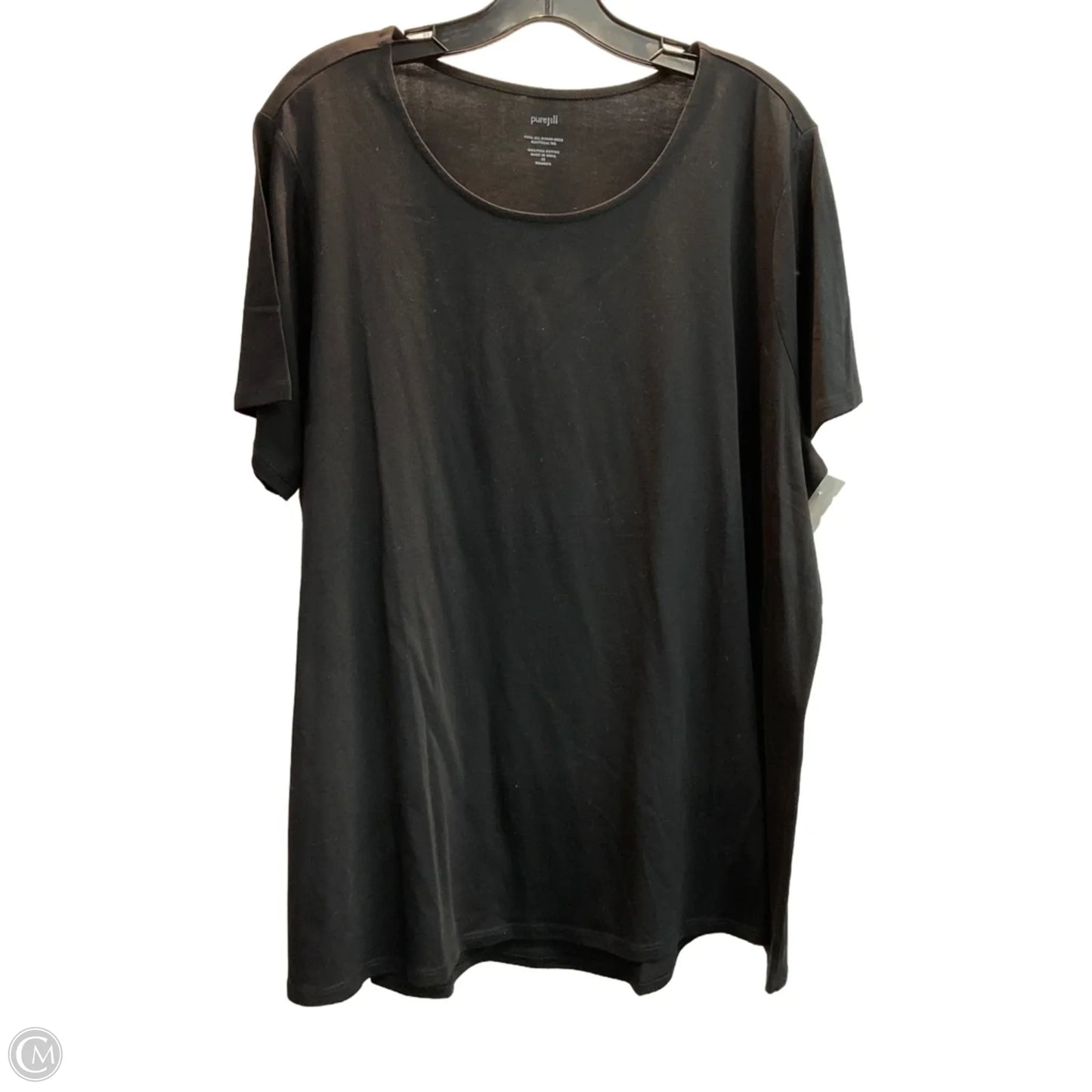 Top Short Sleeve Basic By Pure Jill In Black, Size: 2x