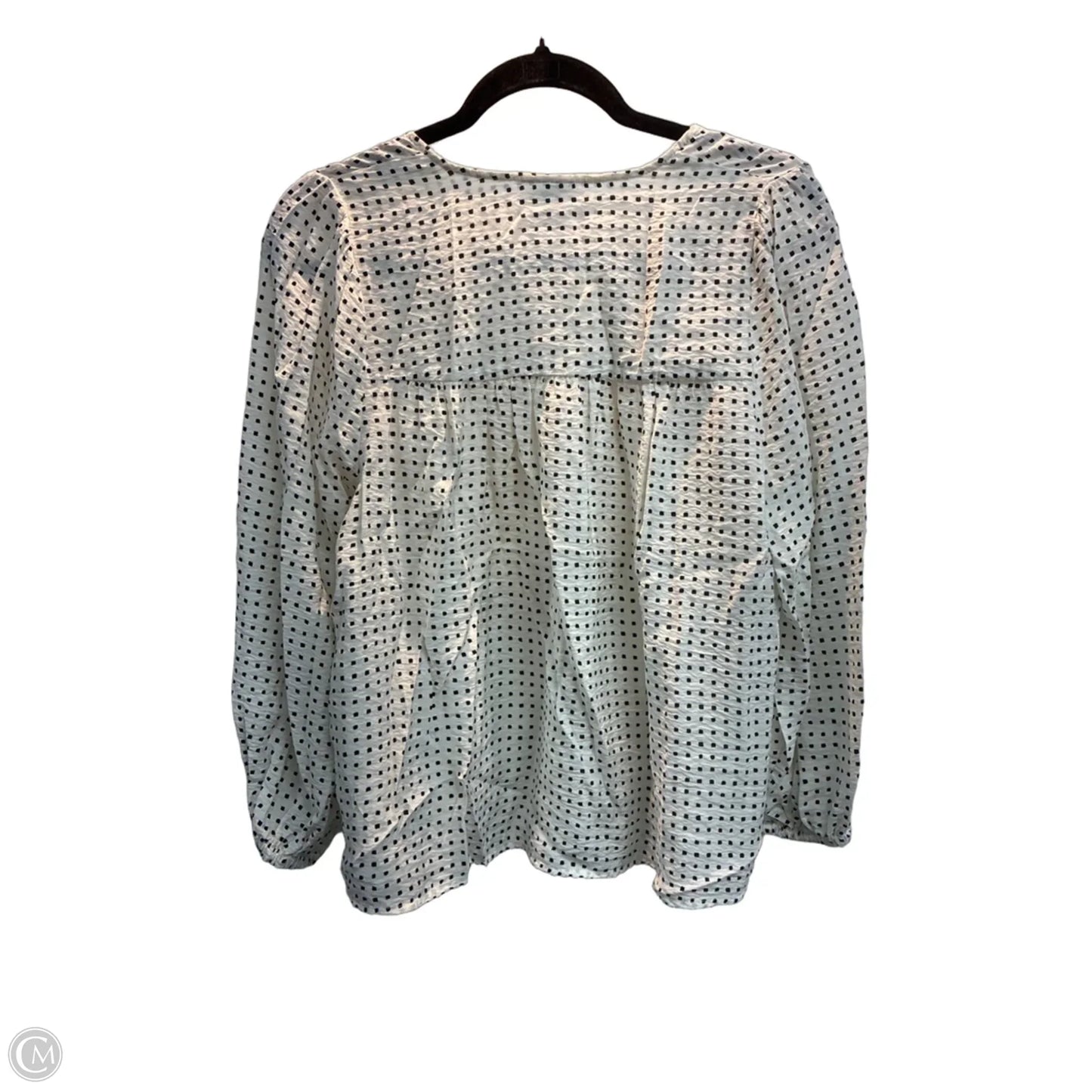 Top 3/4 Sleeve By A New Day In Black & Cream, Size: L