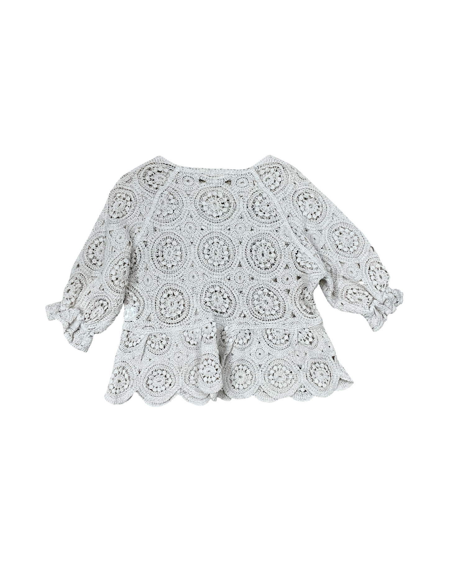 Top 3/4 Sleeve By Solitaire In Cream, Size:L