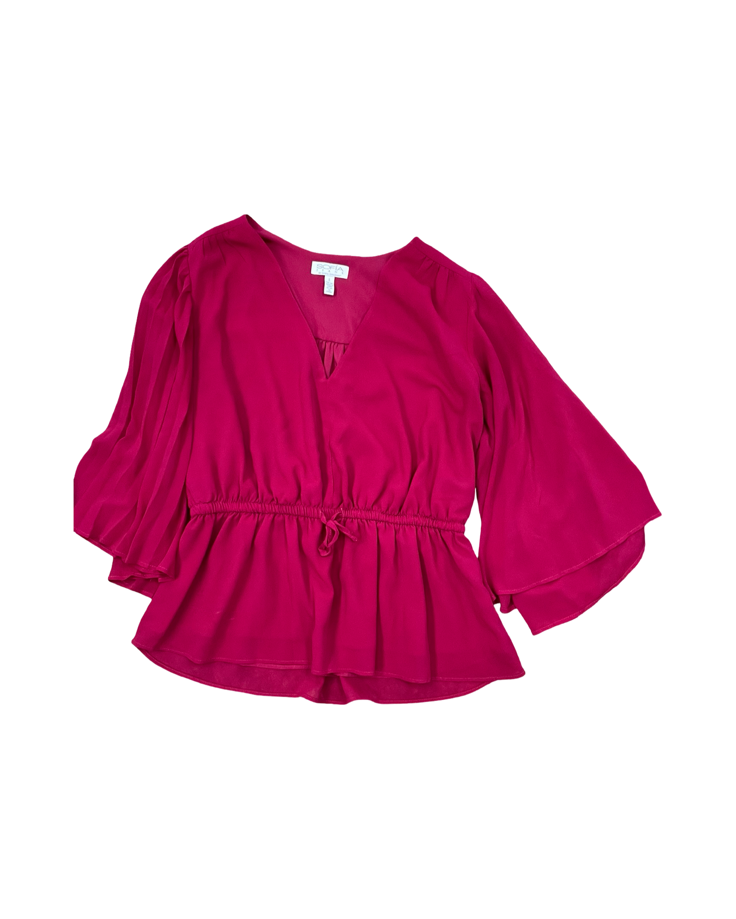 Top 3/4 Sleeve By Sofia By Sofia Vergara In Pink, Size:L