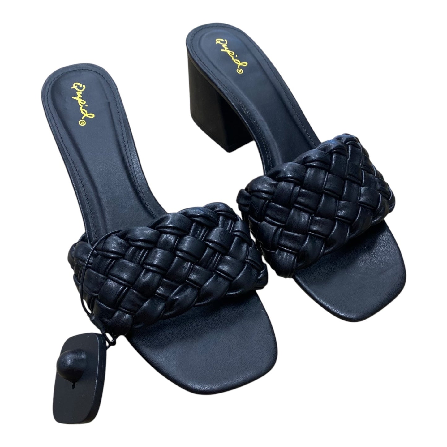 Shoes Heels Block By Qupid In Black, Size:8.5