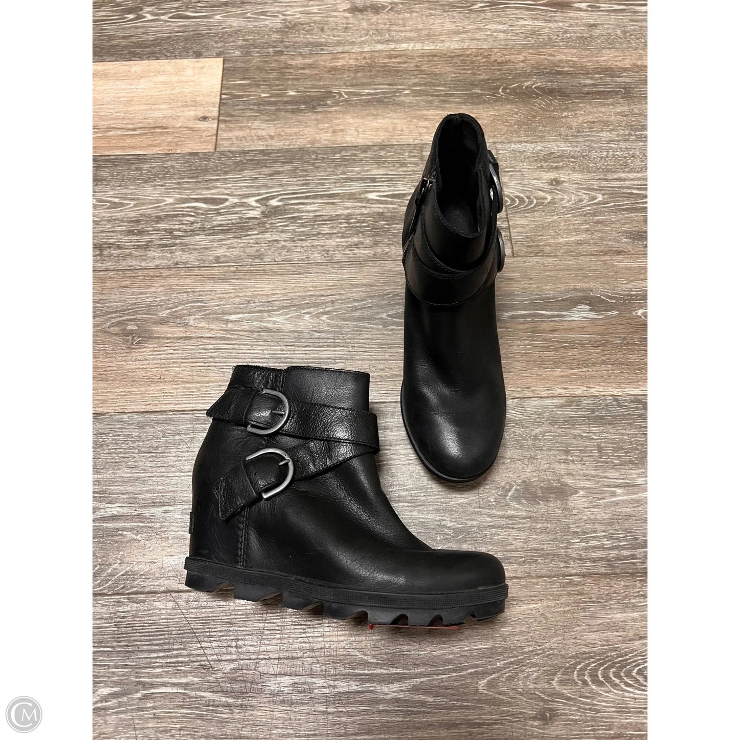 Boots Ankle Heels By Sorel In Black, Size: 7.5
