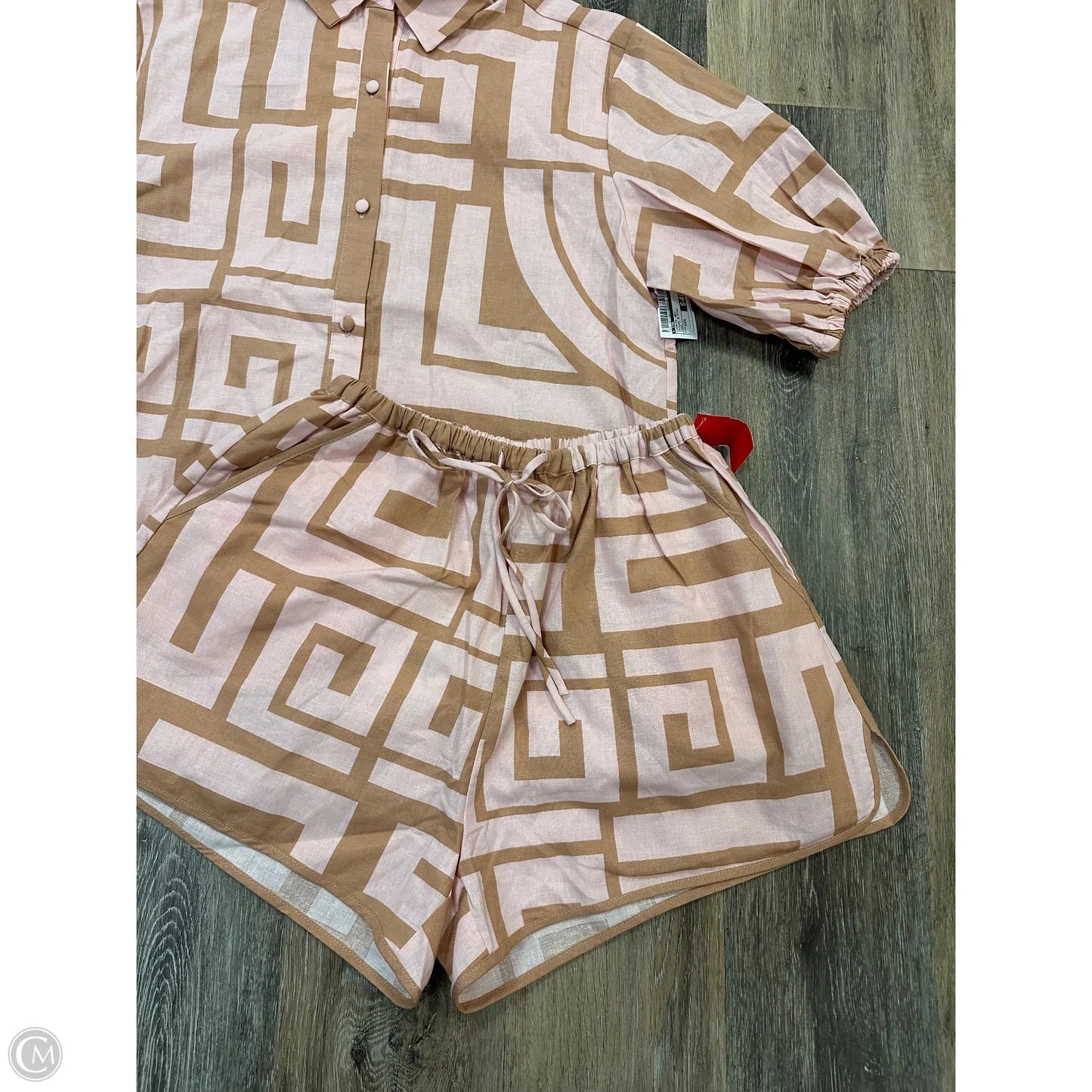 Shorts Set By Sabo In Orange & Pink, Size: Xxs