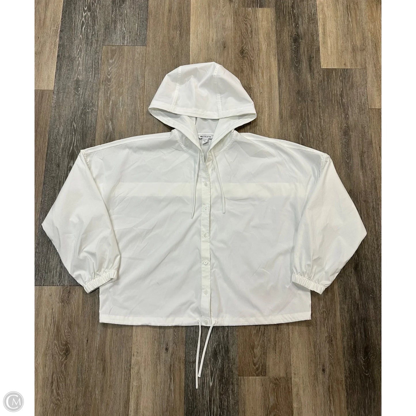 Athletic Jacket By Athleta In White, Size: S