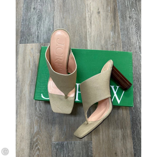 Sandals Heels Block By J. Crew In Tan, Size: 8.5