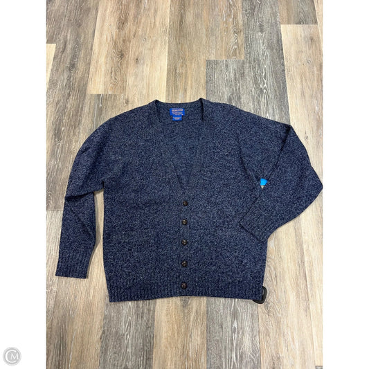 Sweater Cardigan By Pendleton In Blue, Size: S