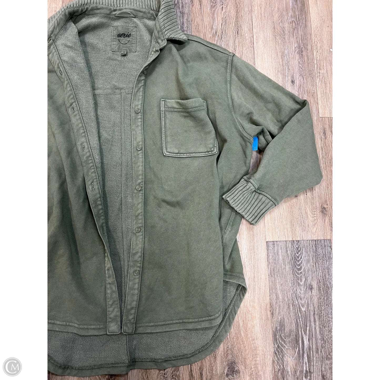 Jacket Shirt By Aerie In Green, Size: S