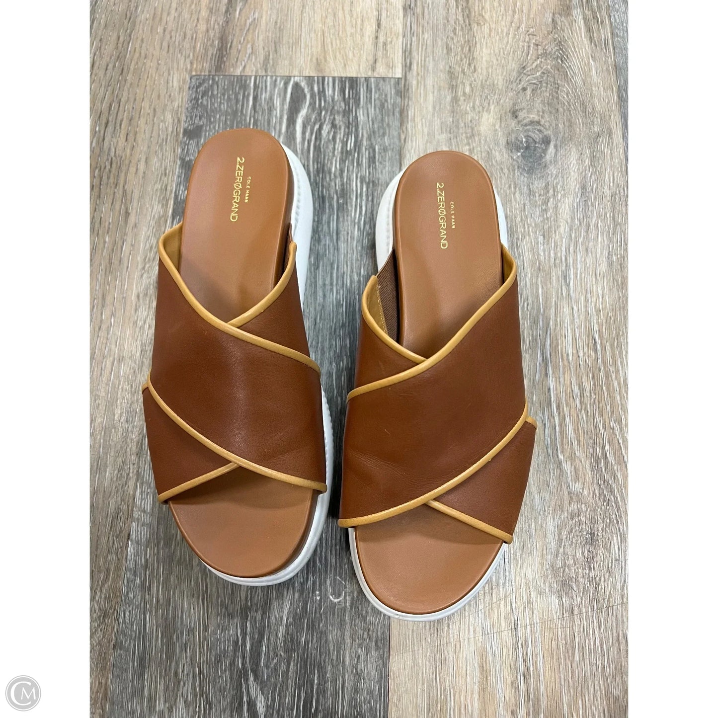 Sandals Flats By Cole-haan In Tan, Size: 8