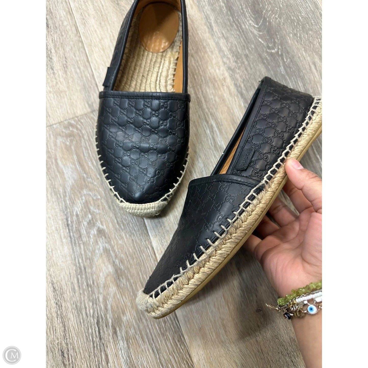 Shoes Luxury Designer By Gucci In Black, Size: 7