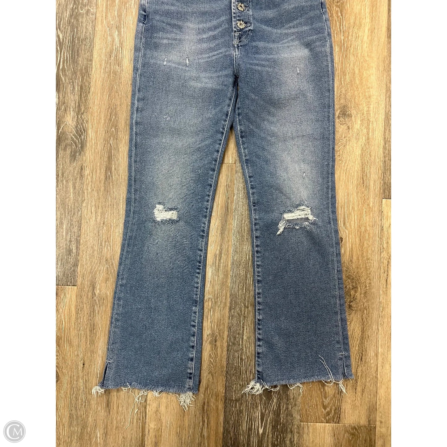 Jeans Boot Cut By 7 For All Mankind In Blue Denim, Size: 4