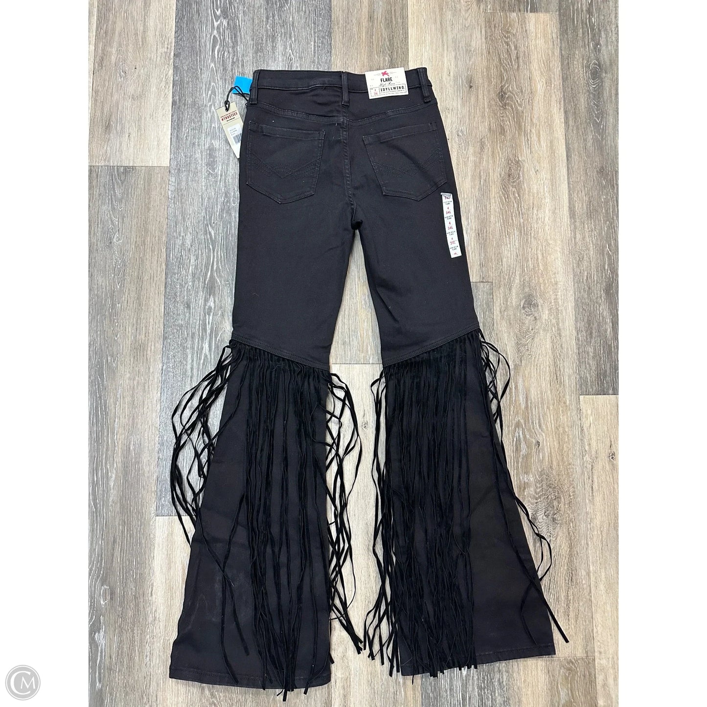 Jeans Flared By Idyllwind In Black Denim, Size: 4