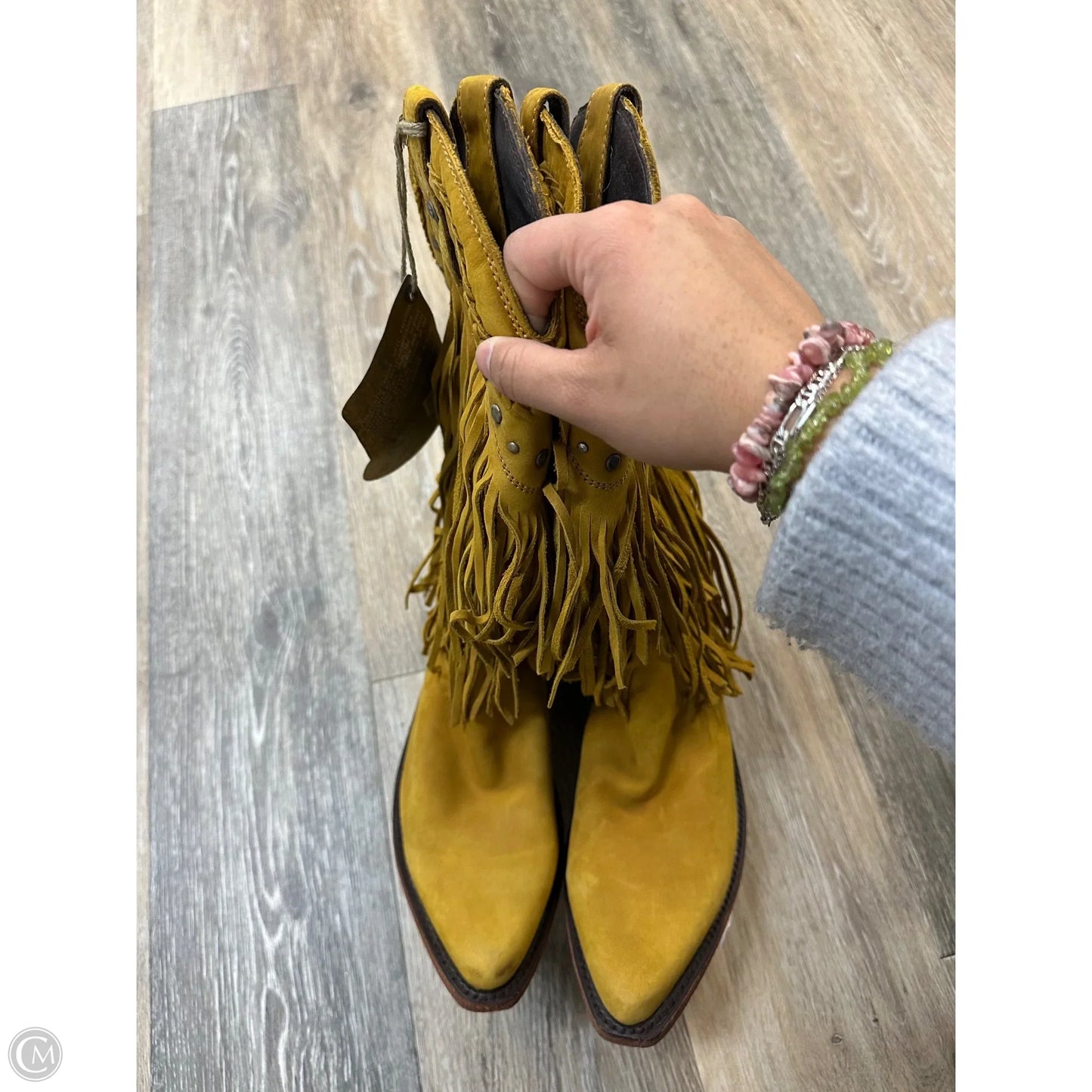 Boots Western By Liberty Black In Yellow, Size: 8.5