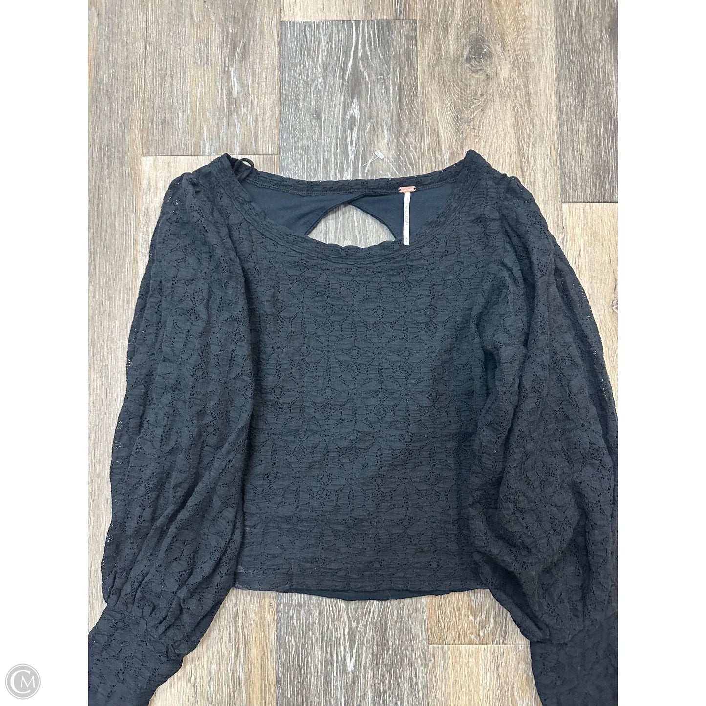 - Blouse Long Sleeve By Free People In Black, Size: M