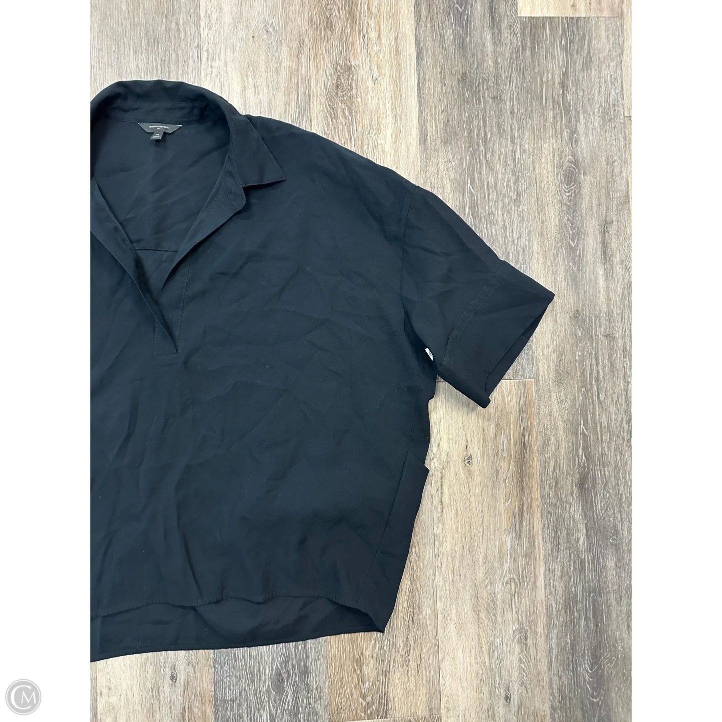 Blouse Long Sleeve By Banana Republic In Black, Size: Xl