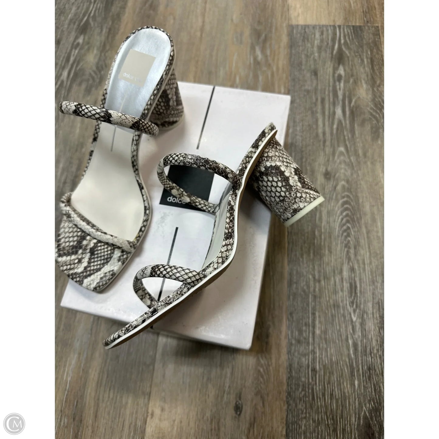 Sandals Heels Block By Dolce Vita In Snakeskin Print, Size: 9