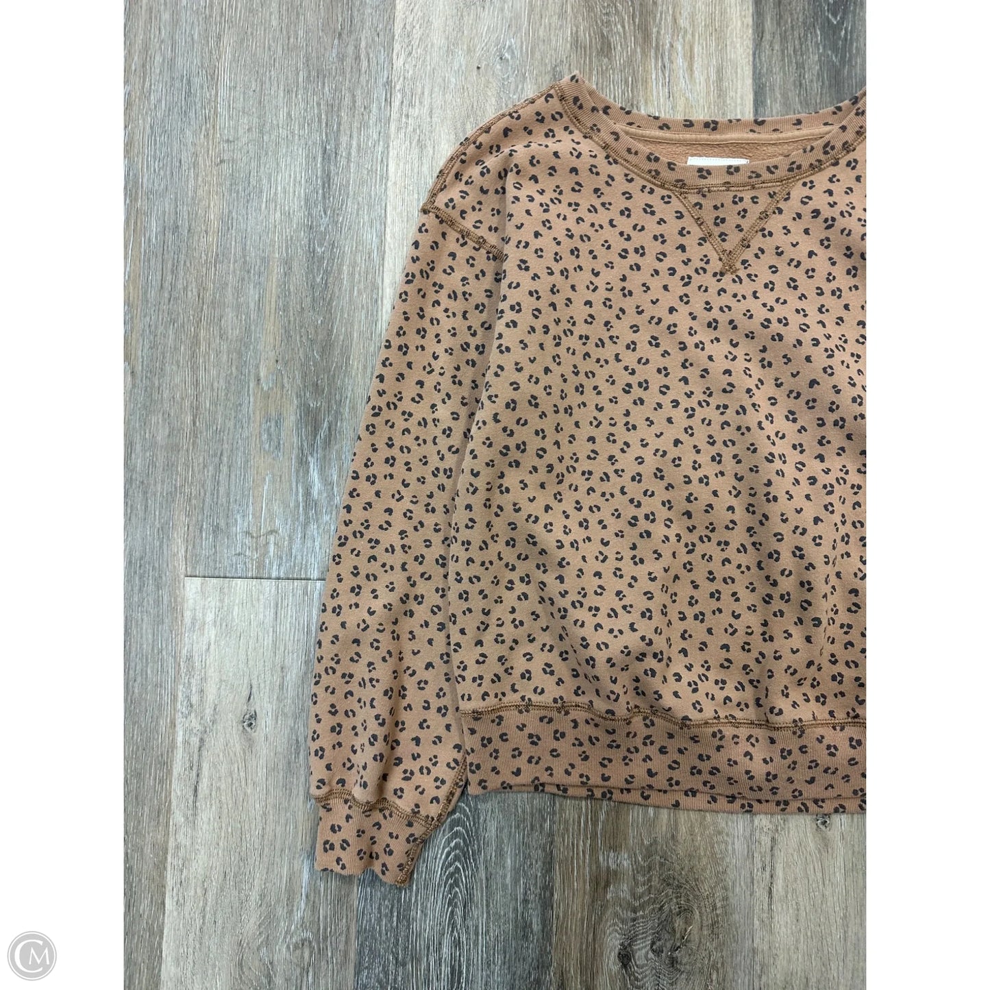 Sweatshirt Crewneck By Abercrombie And Fitch In Animal Print, Size: S