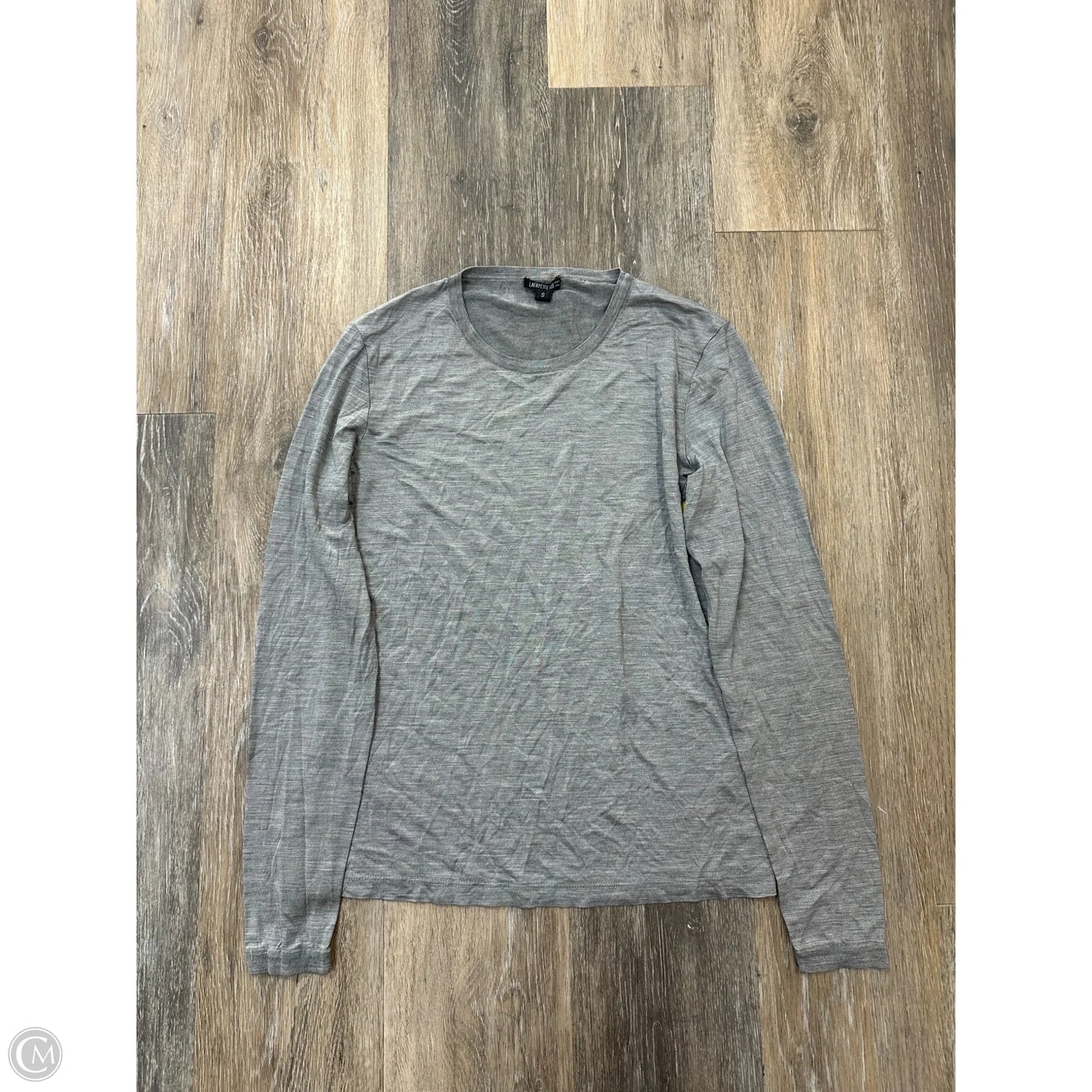 Top Long Sleeve Designer By Lafayette 148 In Grey, Size: S