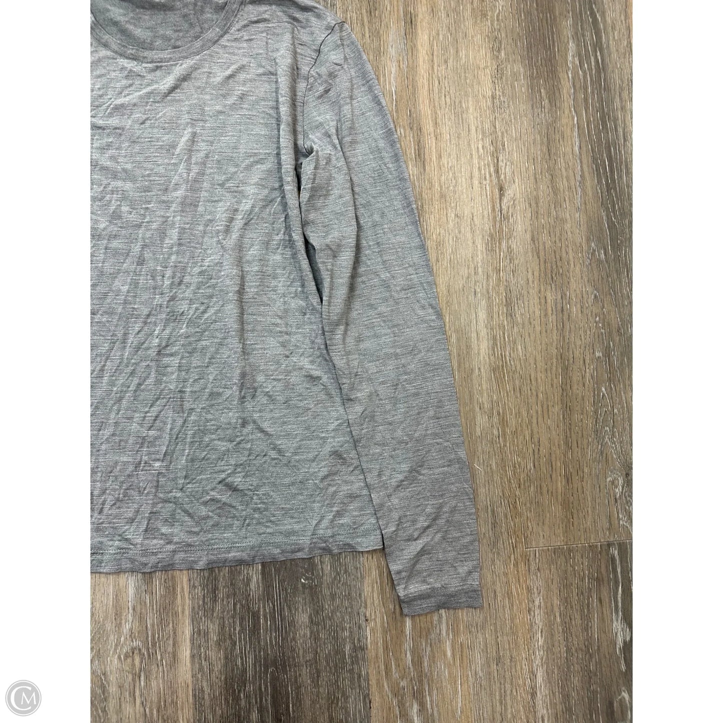 Top Long Sleeve Designer By Lafayette 148 In Grey, Size: S