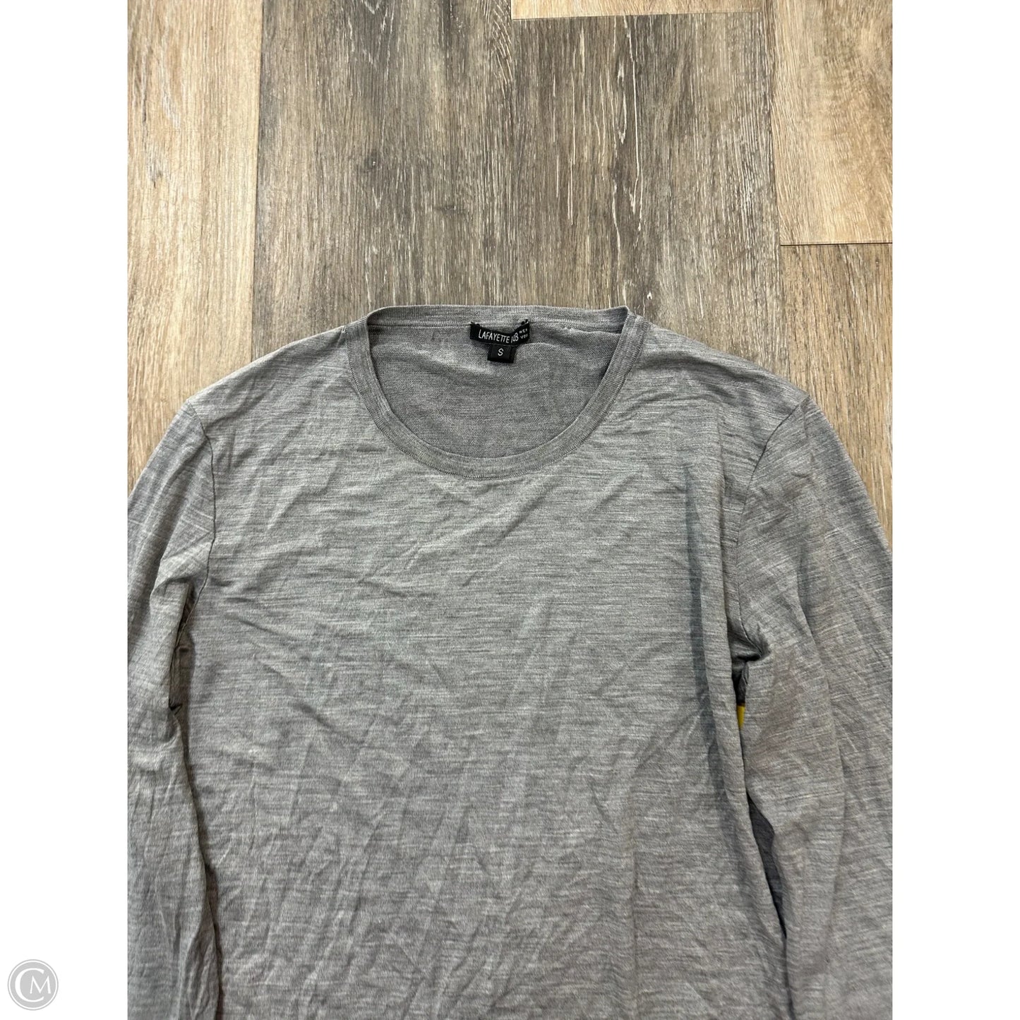 Top Long Sleeve Designer By Lafayette 148 In Grey, Size: S