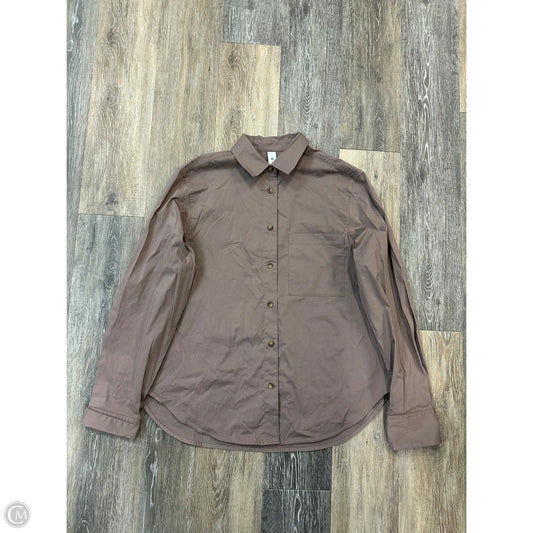 Blouse Long Sleeve By Lululemon In Brown, Size: S
