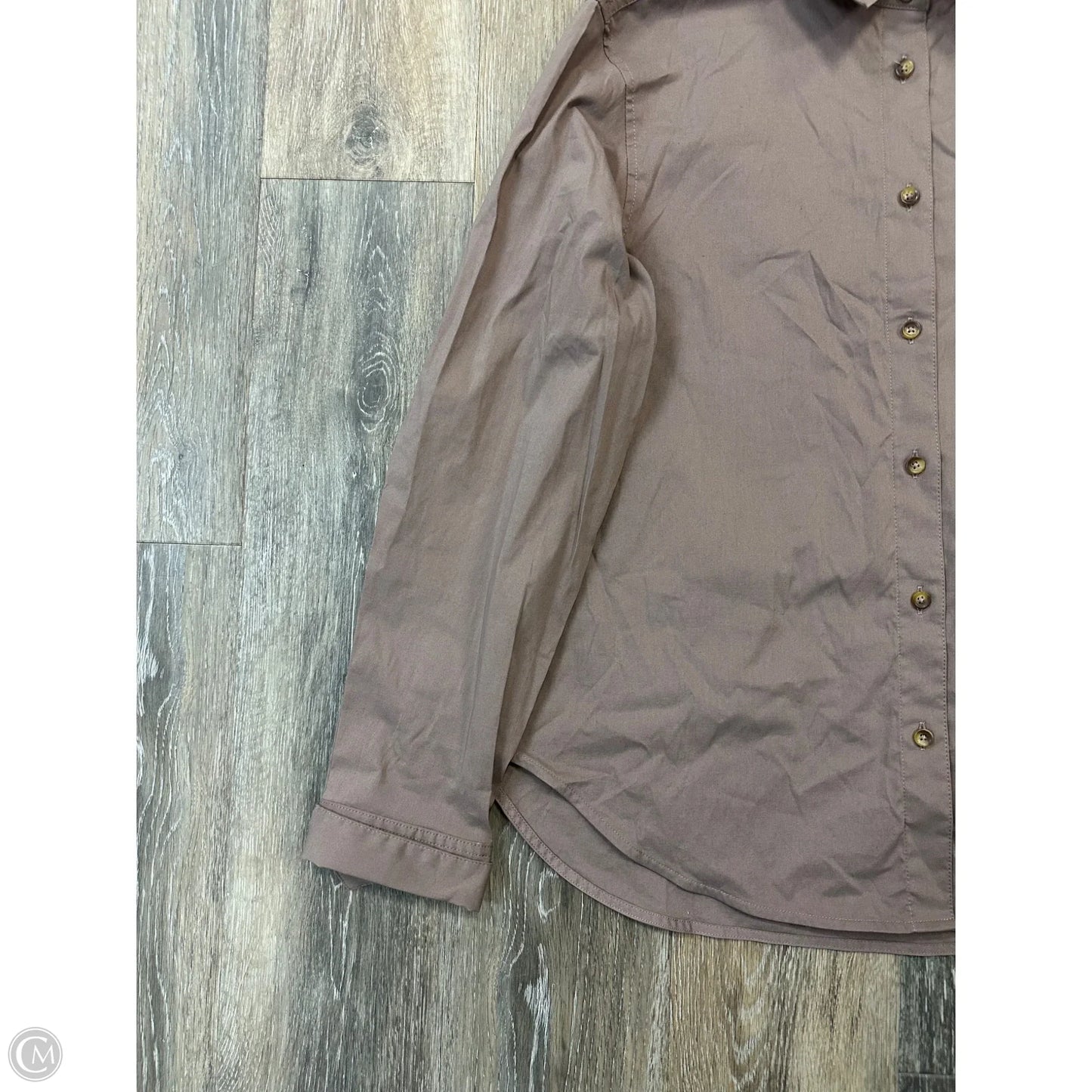 Blouse Long Sleeve By Lululemon In Brown, Size: S