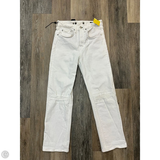 Jeans Straight By Rag And Bone In White Denim, Size: 2