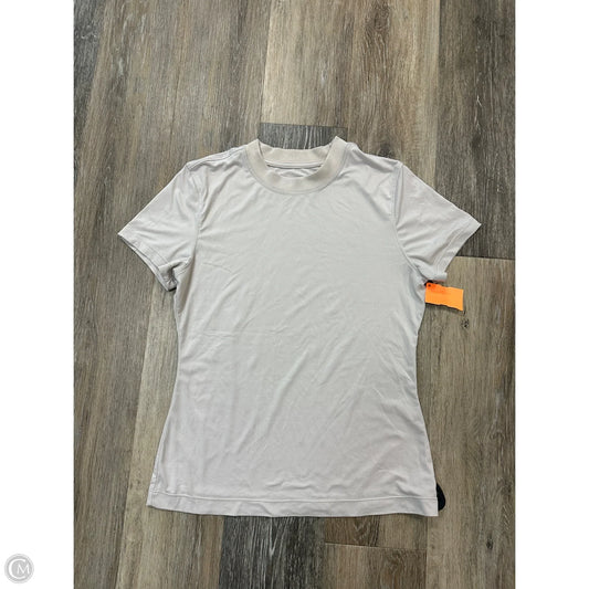Athletic Top Short Sleeve By 7Diamonds In Tan, Size: M